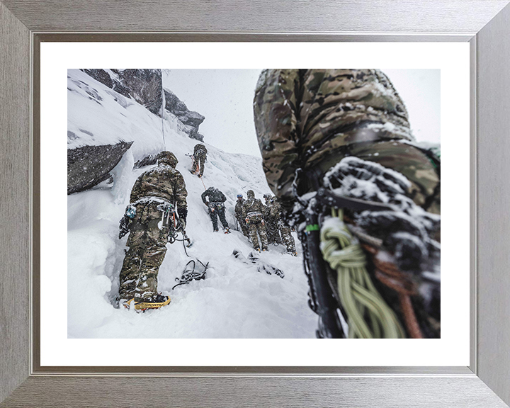 Royal Marines Commando Ice Climbing in Norway 2025 Photo Print - Mountain Leaders Course