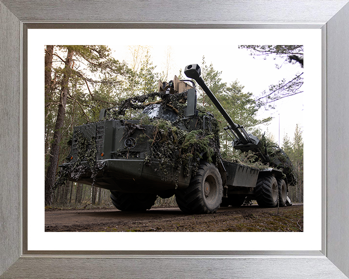 Archer Artillery 155mm system Photo Print - British Army Vehicle Hampshire Prints 10 x 8 Silver Frame Yes