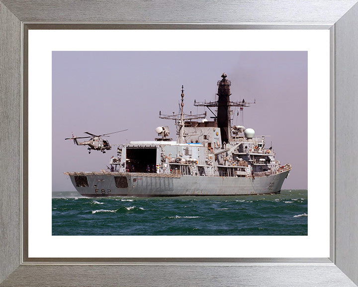 HMS Somerset F82 | Photo Print | Framed Print | Poster | Type 23 | Frigate | Royal Navy Hampshire Prints 10 x 8 Silver Frame Yes