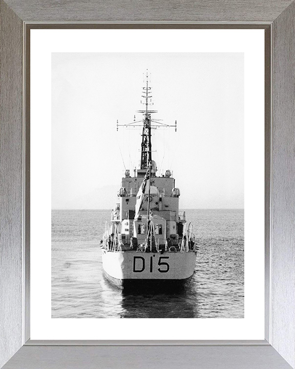 HMS Cavendish (R15) (D15) Royal Navy C Class Destroyer Stern View Photo Print Wall Art Decor Posters, Prints, & Visual Artwork Hampshire Prints 10 x 8 Silver Frame Yes