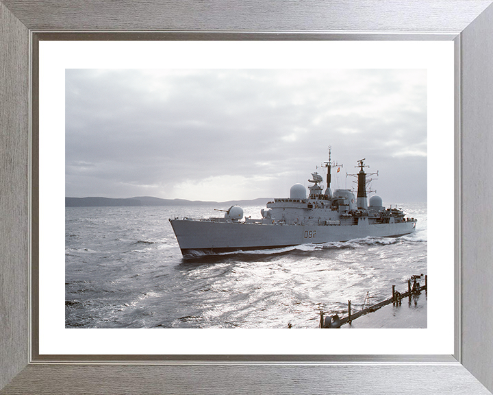 HMS Liverpool (D92) Photo Print - At Sea 1986 - Royal Navy Type 42 Destroyer Hampshire Prints 10 x 8 Silver Frame Yes