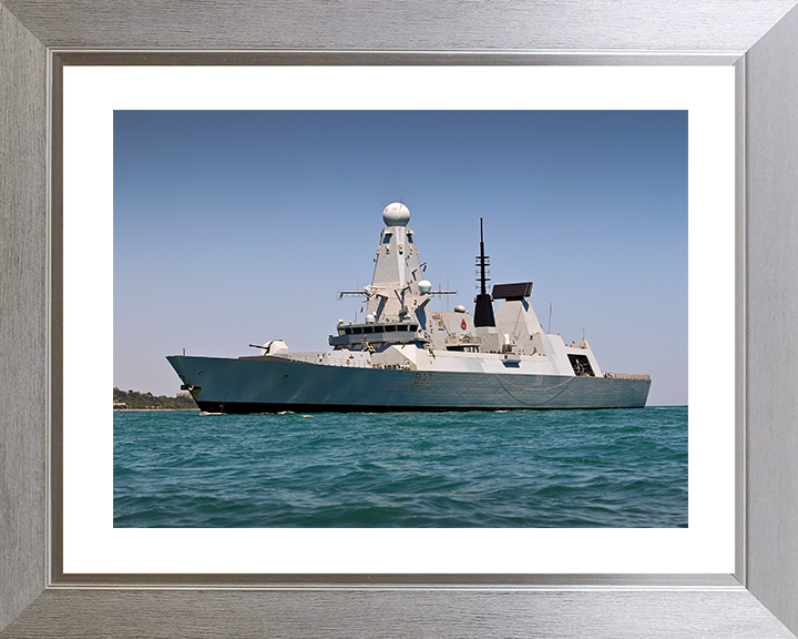 HMS Duncan (D37) Royal Navy Type 45 Destroyer Low Port Side View Photo Print Wall Art Decor Posters, Prints, & Visual Artwork Hampshire Prints 10 x 8 Silver Frame Yes