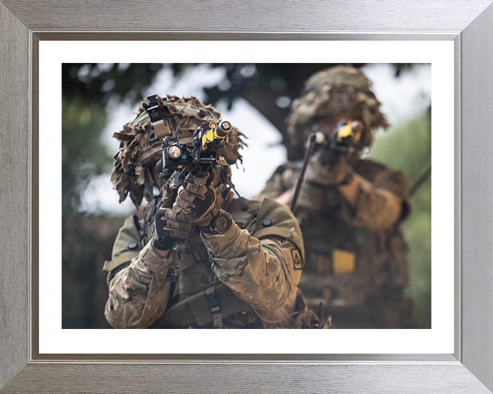 Soldiers During building clearance drills Photo Print - British Army Hampshire Prints 10 x 8 Silver Frame Yes