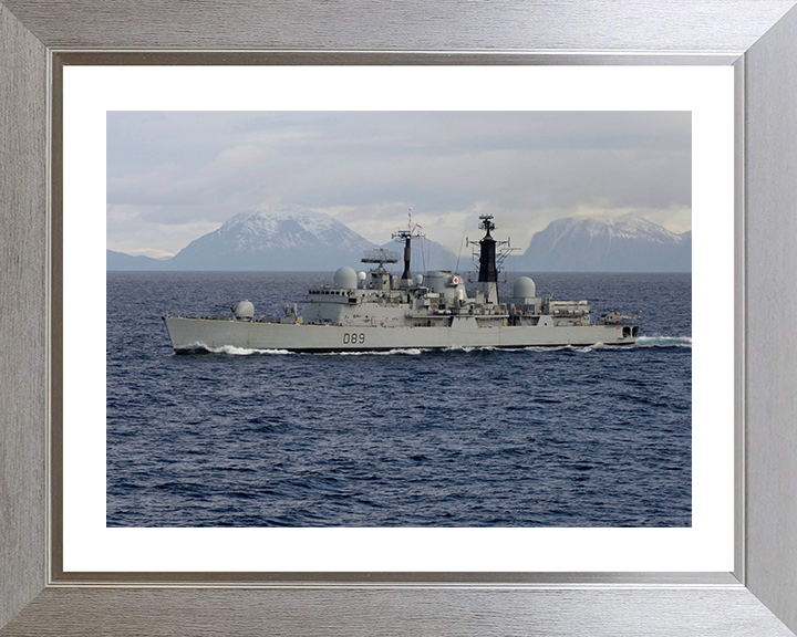 HMS Exeter (D89) Photo Print - At Sea March 2006 - Royal Navy Type 42 Destroyer Posters, Prints, & Visual Artwork Hampshire Prints 10 x 8 Silver Frame Yes