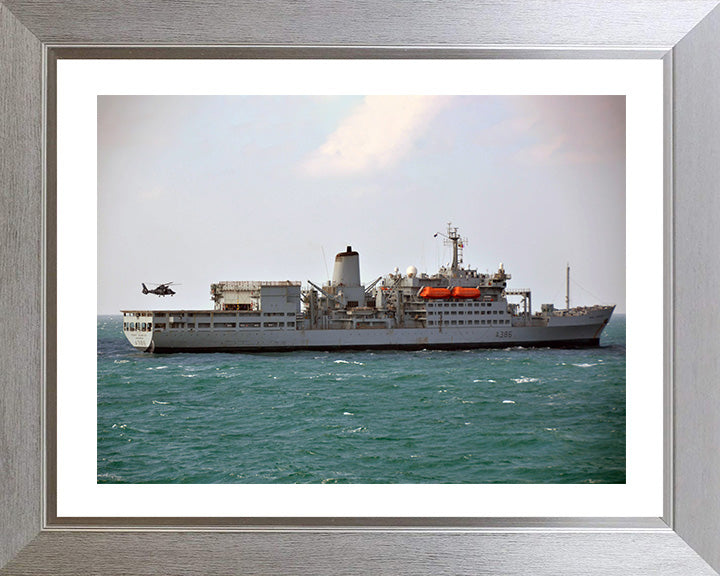 RFA Fort Austin (A386) Photo Print - Starboard Side - Royal Fleet Auxiliary Fort Rosalie Class Ship Hampshire Prints 10 x 8 Silver Frame Yes