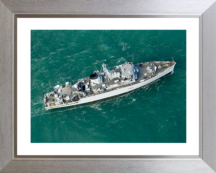 HMS Cattistock (M31) Royal Navy Hunt Class MineHunter From Above Photo Print Wall Art Decor Posters, Prints, & Visual Artwork Hampshire Prints 10 x 8 Silver Frame Yes