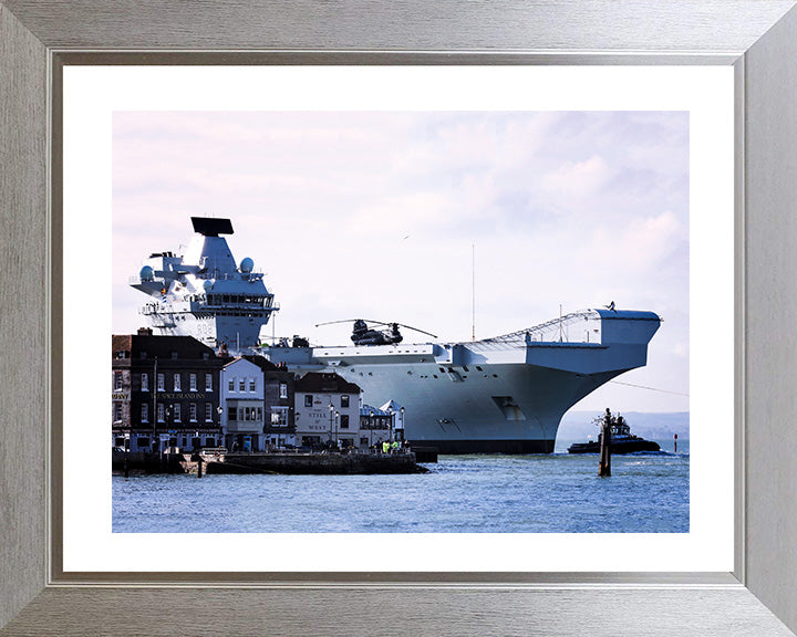 HMS Queen Elizabeth R08 Royal Navy Queen Elizabeth Class Aircraft Carrier Photo Print or Framed Print - Hampshire Prints