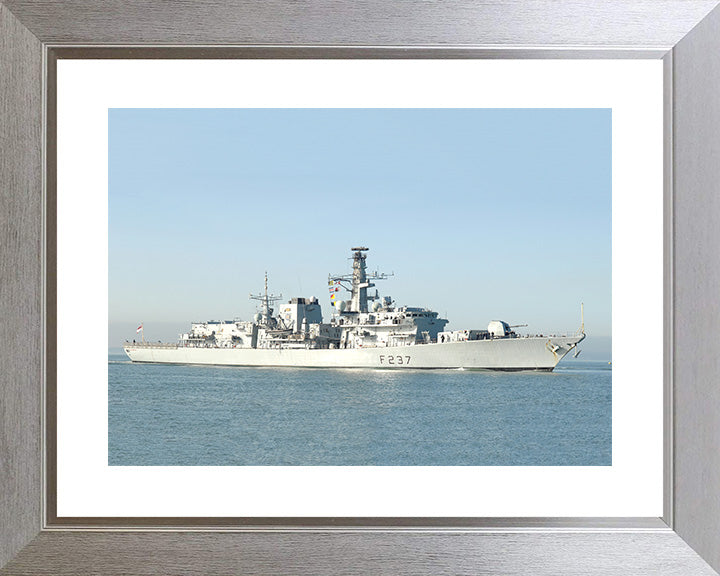 HMS Westminster (F237) Photo Print - Starboard View - Royal Navy Type 23 Frigate Hampshire Prints 10 x 8 Silver Frame Yes