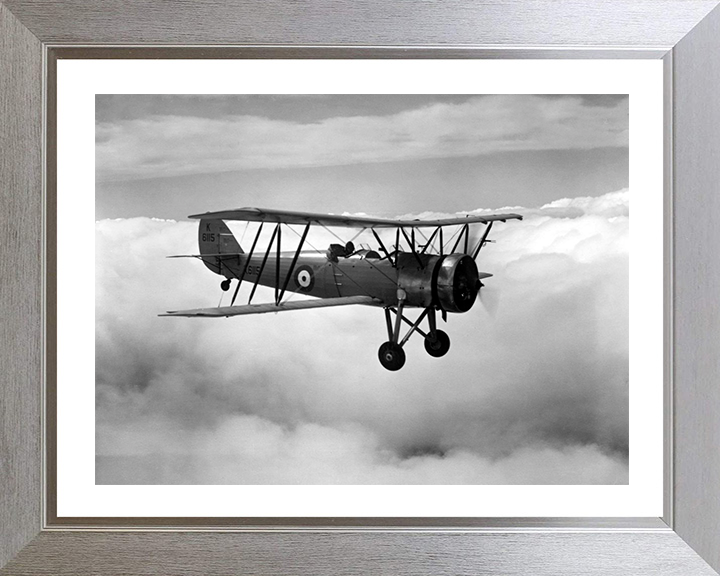RAF Avro Type 621 Tutor in Flight Photo Print - Royal Air Force Aircraft Hampshire Prints 10 x 8 Silver Frame Yes
