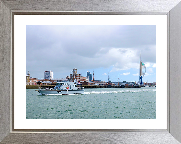 HMS Blazer (P279) Royal Navy Archer Class P2000 Patrol Vessel Portsmouth Return 2019 Photo Print Wall Art Decor Posters, Prints, & Visual Artwork Hampshire Prints 10 x 8 Silver Frame Yes