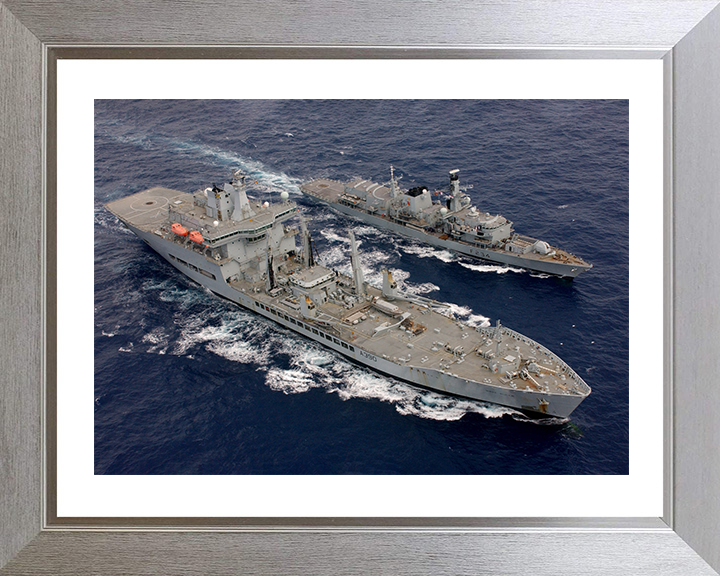 RFA Wave Ruler (A390) Photo Print - During a RAS 2006 - Royal Fleet Auxiliary Wave Class Fleet Tanker Posters, Prints, & Visual Artwork Hampshire Prints 10 x 8 Silver Frame Yes