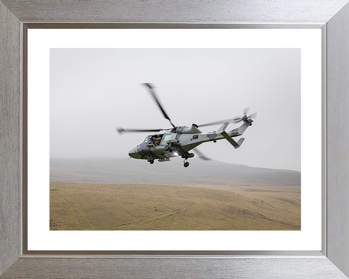 British Army Air Corps Wildcat from 661 Squadron in Flight Aircraft Photo Print Wall Art Military Decor Posters, Prints, & Visual Artwork Hampshire Prints 10 x 8 Silver Frame Yes