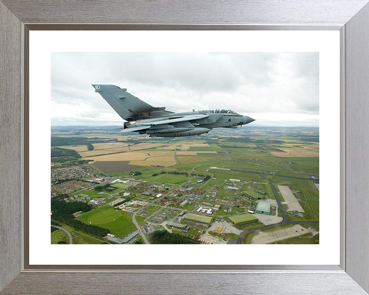 RAF Tornado GR4 Jet Flies over RAF Lossiemouth Photo Print - Royal Air Force Aircraft Posters, Prints, & Visual Artwork Hampshire Prints 10 x 8 Silver Frame Yes