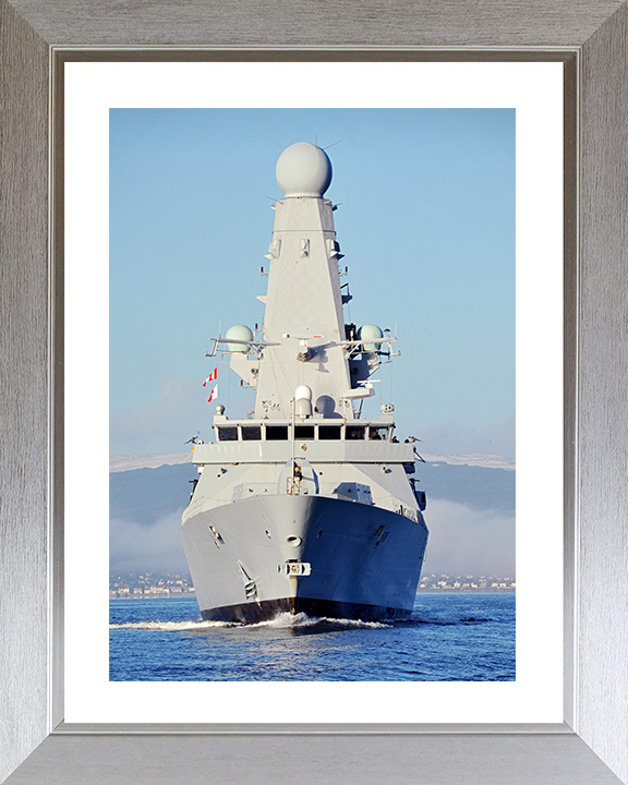 HMS Daring (D32) Photo Print - Enters HMNB Clyde 2011 - Royal Navy Type 45 Destroyer Posters, Prints, & Visual Artwork Hampshire Prints 10 x 8 Silver Frame Yes