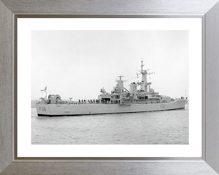 HMS Arethusa (F38) Royal Navy Leander Class Frigate Low Starboard View Photo Print Wall Art Decor Posters, Prints, & Visual Artwork Hampshire Prints 10 x 8 Silver Frame Yes