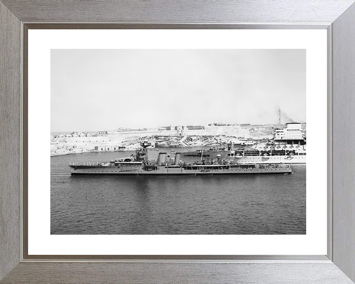 HMS Coventry (D43) Royal Navy C Class Light Cruiser Port side Photo Print Wall Art Decor Posters, Prints, & Visual Artwork Hampshire Prints 10 x 8 Silver Frame Yes