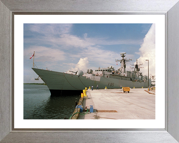 HMS Cumberland (F85) Photo Print - Florida 1993 - Royal Navy Type 22 Frigate Hampshire Prints 10 x 8 Silver Frame Yes