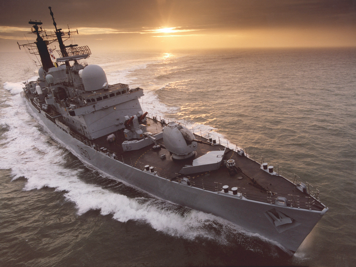 HMS Southampton (D90) Photo Print - At Sunset 2007 - Royal Navy Type 42 Destroyer