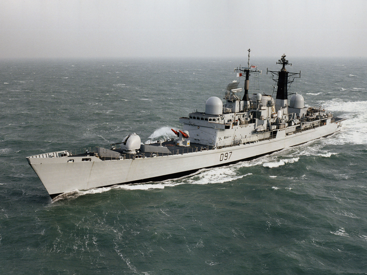 HMS Edinburgh (D97) Photo Print - At Sea 2001 - Royal Navy Type 42 Destroyer