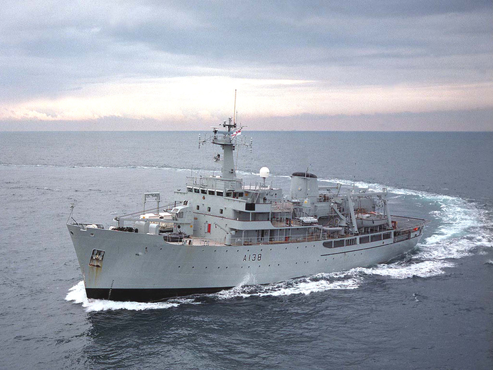 HMS Herald (H138) Photo Print - At Sea 1996 - Royal Navy Hecla Class Survey Vessel