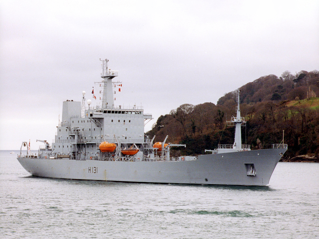 HMS Scott (H131) Photo Print - Plymouth Sound - Royal Navy Ocean Survey Vessel