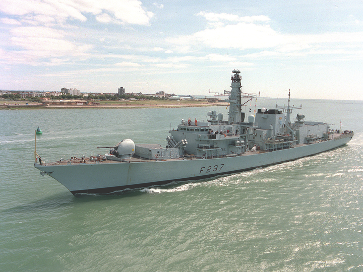 HMS Westminster F237 Type 23 Frigate 2001 Off Portsmouth