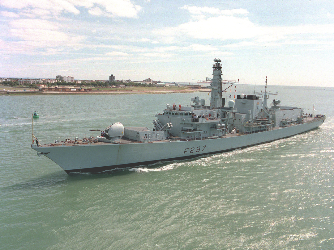 HMS Westminster (F237) Photo Print - Off Portsmouth 2001 - Royal Navy Type 23 Frigate