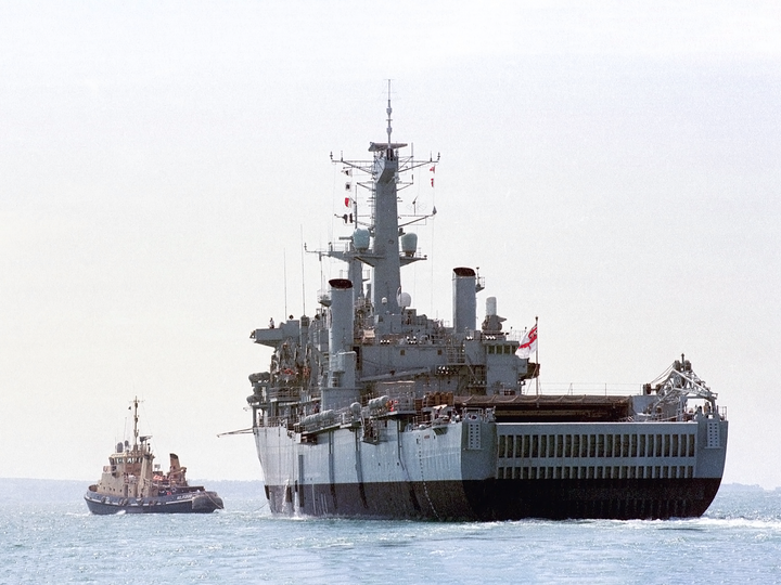 HMS Fearless (L10) Royal Navy Fearless Class Landing Platform Dock Under Tow 2001 Photo Print Wall Art Decor - Posters, Prints, & Visual Artwork - by Hampshire Prints (image 1 of 9)