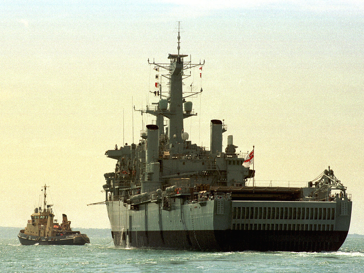 HMS Fearless (L10) Photo Print - Under Tow 2001 - Royal Navy Fearless Class Landing Platform Dock
