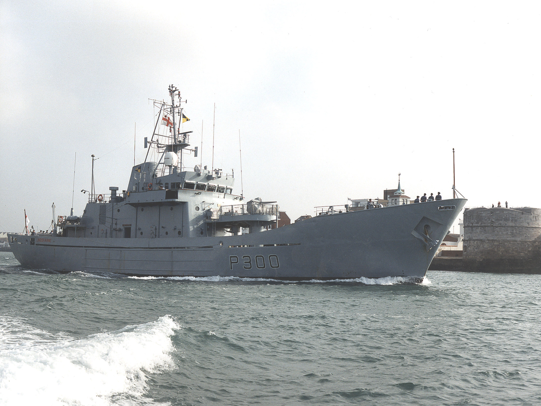 HMS Lindisfarne (P300) Photo Print - Round Tower - Royal Navy Island Class Patrol Vessel