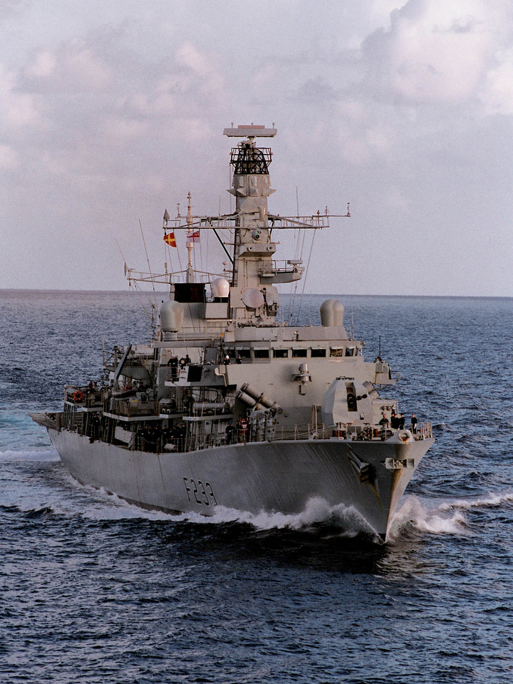 HMS Marlborough (F233) Photo Print - At Sea 2003 - Royal Navy Type 23 Frigate