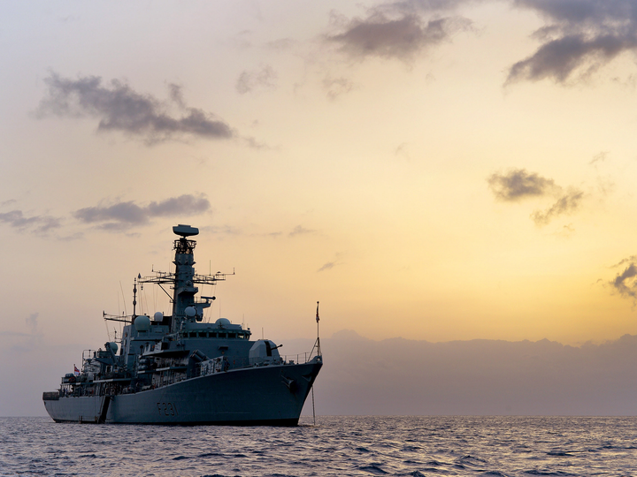 HMS Argyll (F231) Royal Navy Type 23 Frigate Anchored off Montserrat 2014 Photo Print Wall Art Decor Posters, Prints, & Visual Artwork Hampshire Prints 6 x 4 No Frame No