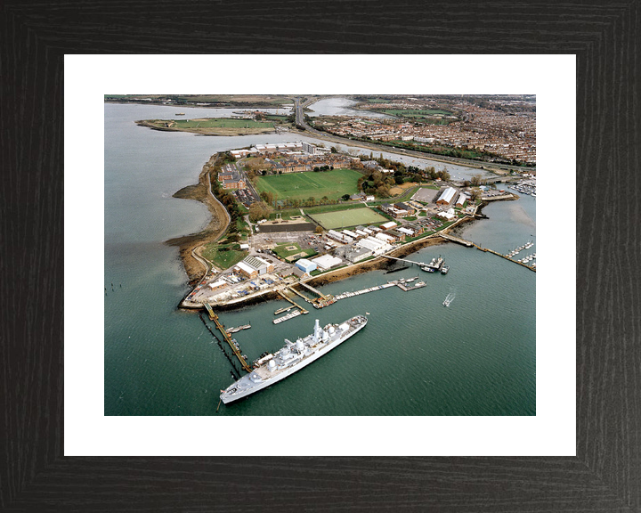 HMS Bristol D23 HMS Excellent (Whale Island) Aerial Photo Print - Posters, Prints, & Visual Artwork - by Hampshire Prints (image 2 of 9)