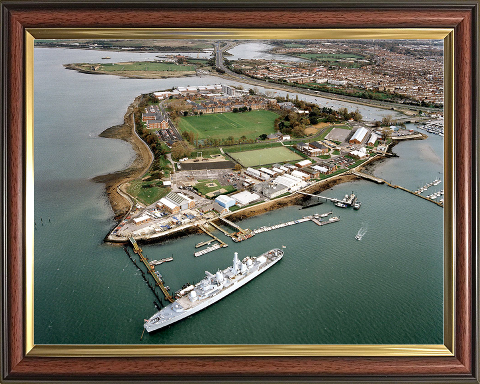 HMS Bristol D23 HMS Excellent (Whale Island) Aerial Photo Print - Posters, Prints, & Visual Artwork - by Hampshire Prints (image 9 of 9)