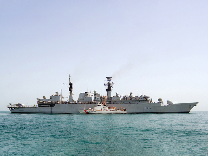 HMS Chatham (F87) Photo Print - With USS Monomoy 2008 - Royal Navy Type 22 Frigate Posters, Prints, & Visual Artwork Hampshire Prints 6 x 4 No Frame No