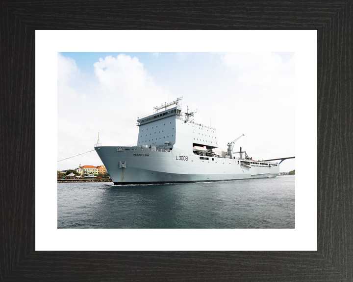 RFA Mounts Bay L3008 Bay Class Ship July 2018 Low Port Bow View