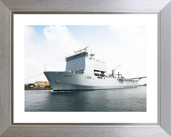 RFA Mounts Bay L3008 Bay Class Ship July 2018 Low Port Bow View