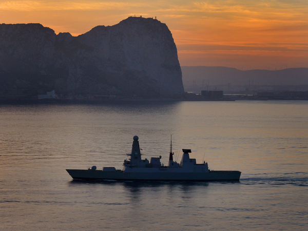HMS Dauntless D33 Type 45 Destroyer 10 May 2015 Gibraltar