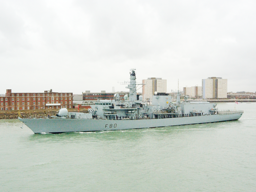 HMS Grafton (F80) Royal Navy Type 23 Frigate Leaving Portsmouth 2005 Photo Print Wall Art Decor - Posters, Prints, & Visual Artwork - by Hampshire Prints (image 1 of 9)