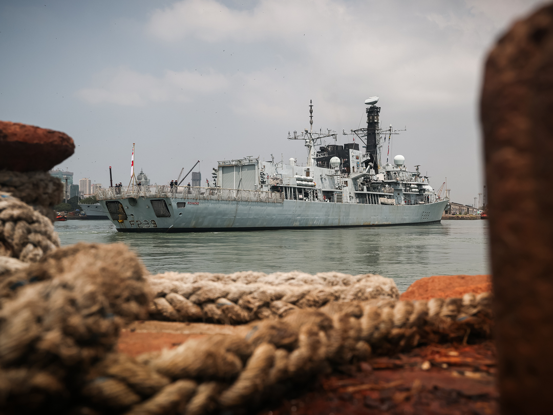 HMS Richmond (F239) Photo Print - Entering Mumbai 2025 - Royal Navy Type 23 Frigate Posters, Prints, & Visual Artwork Hampshire Prints 6 x 4 No Frame No