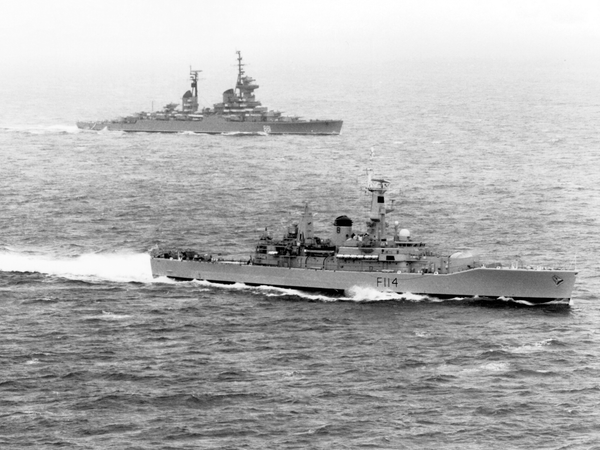HMS Ajax F114 Leander Class Frigate North Sea 1976