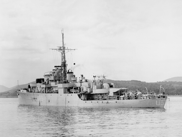 HMS Opossum U33 Black Swan Class Sloop 1945 Port Side View