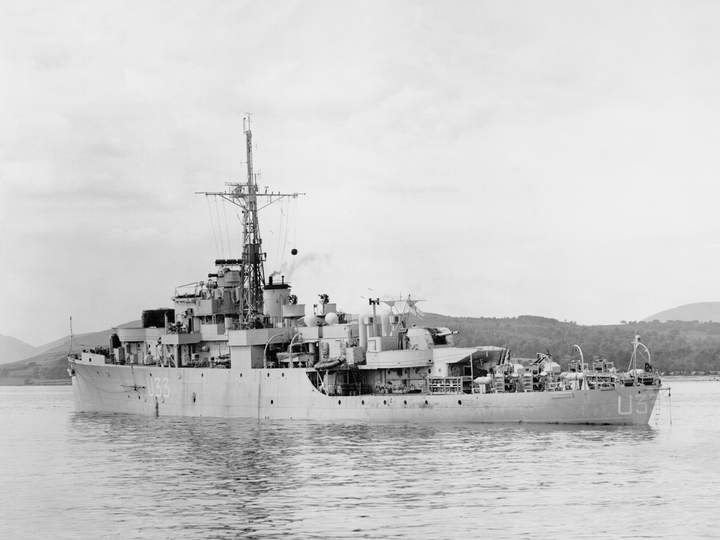 HMS Opossum U33 Black Swan Class Sloop 1945 Port Side View Photo Print - Posters, Prints, & Visual Artwork - by Hampshire Prints (image 1 of 9)