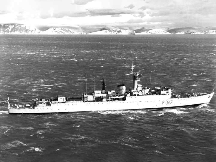 HMS Grenville (F197) Royal Navy U Class Destroyer At Sea 1969 Photo Print Wall Art Decor - Posters, Prints, & Visual Artwork - by Hampshire Prints (image 1 of 9)