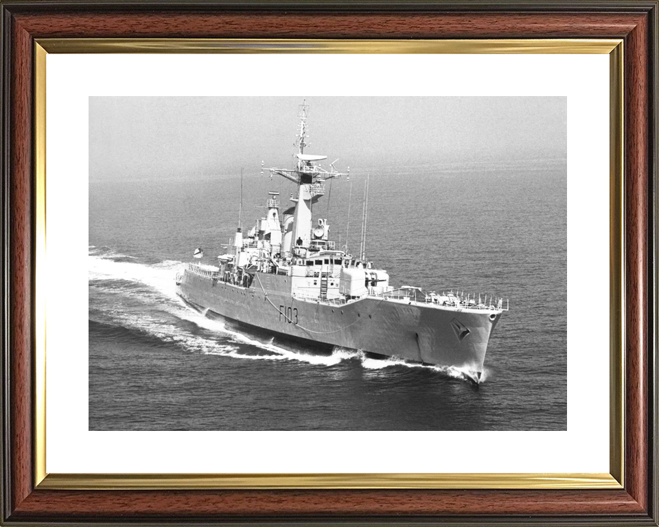 HMS Lowestoft F103 Rothesay Class Frigate 1970 Underway Photo Print - Posters, Prints, & Visual Artwork - by Hampshire Prints (image 8 of 9)