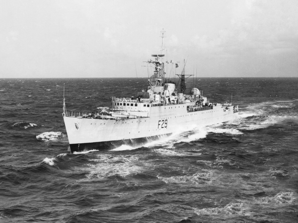 HMS Verulam F29 Type 15 Frigate 1953 After Conversion