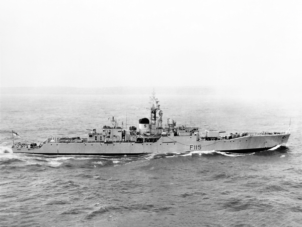 HMS Berwick F115 Rothesay Class Frigate Starboard Beam View