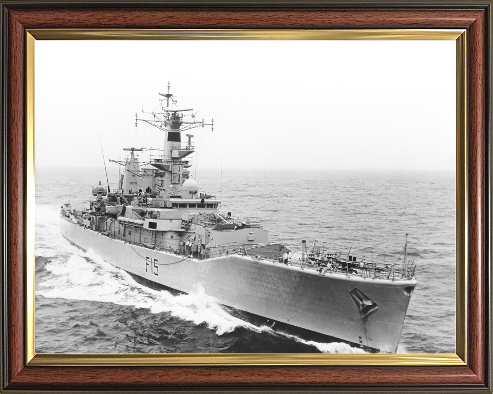 HMS Euryalus (F15) Royal Navy Leander Class Frigate At Sea Photo Print Wall Art Decor - Posters, Prints, & Visual Artwork - by Hampshire Prints (image 9 of 9)