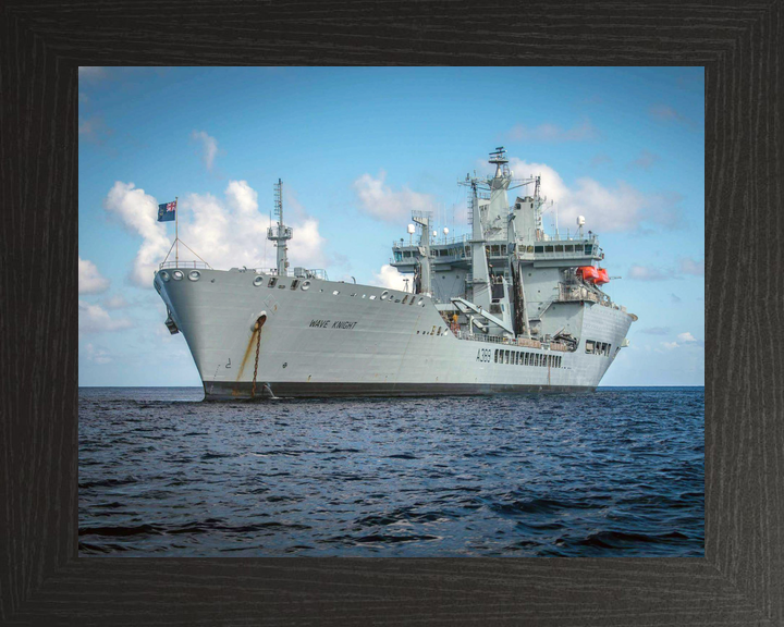 RFA Wave Knight A389 Wave Class Tanker Low Starboard View at Anchor