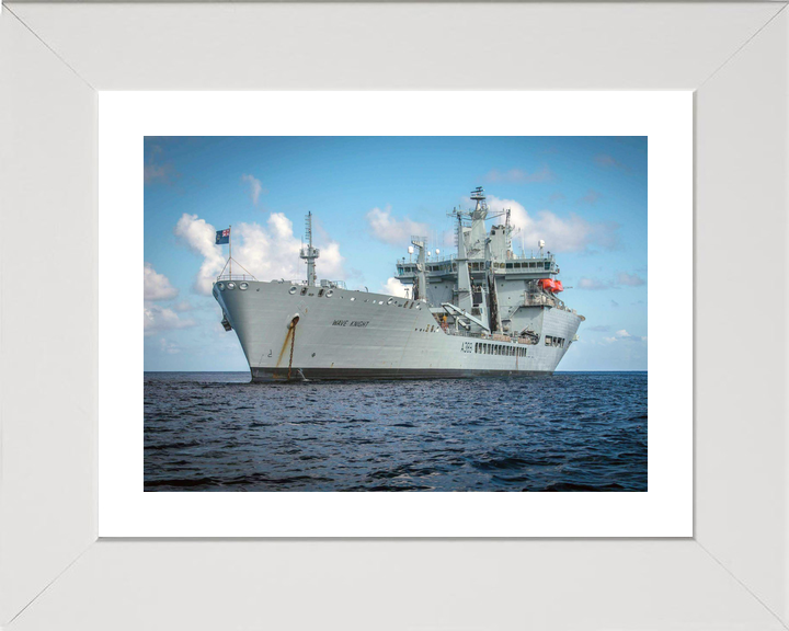 RFA Wave Knight A389 Wave Class Tanker Low Starboard View at Anchor